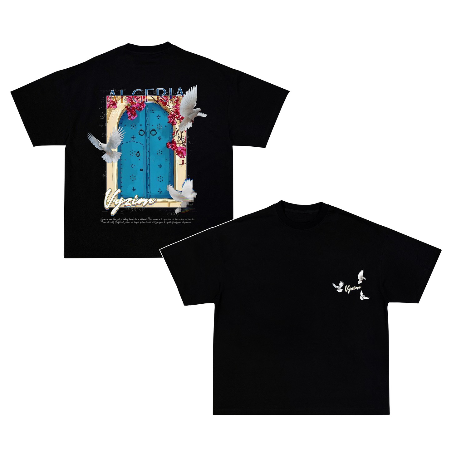 VYZION - Premium oversized T-shirt "ALGERIA"